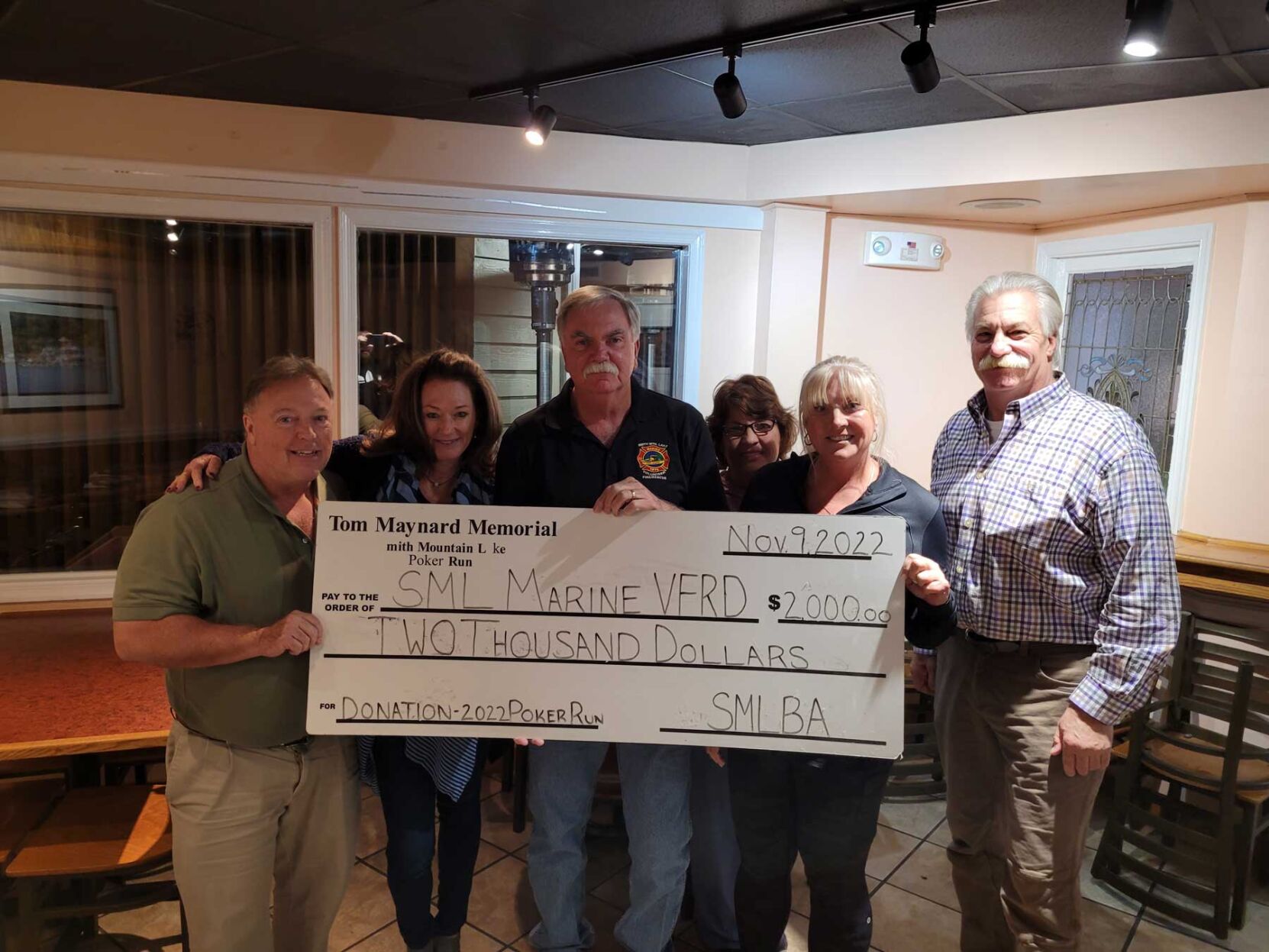 SMLBA donates to SML Marine VFRD
